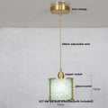 Lavender crystal glass led pendant light kitchen brass finish