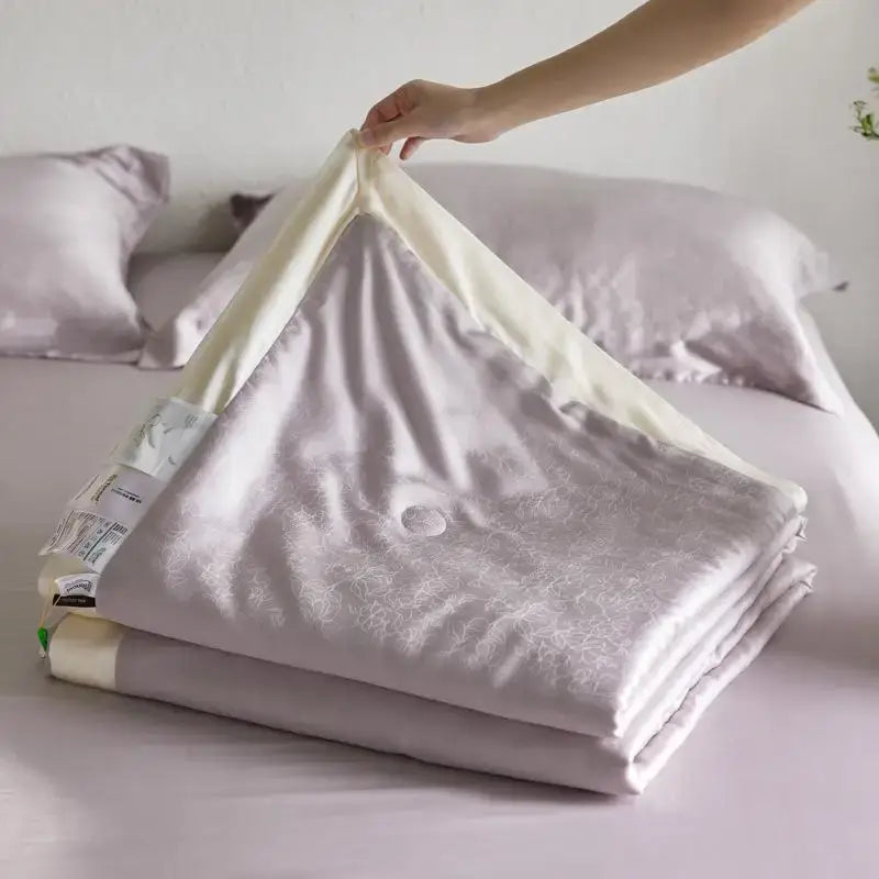 Lavender jacquard quilt set – bedroom light luxury cooling bedding