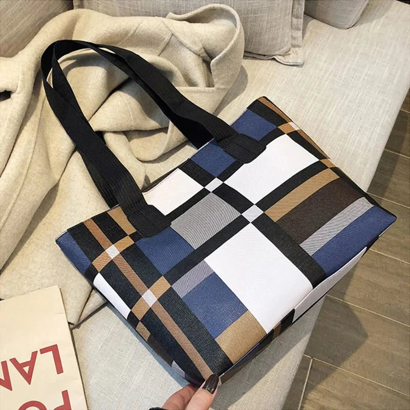 Leather Shoulder Shopping Bag
