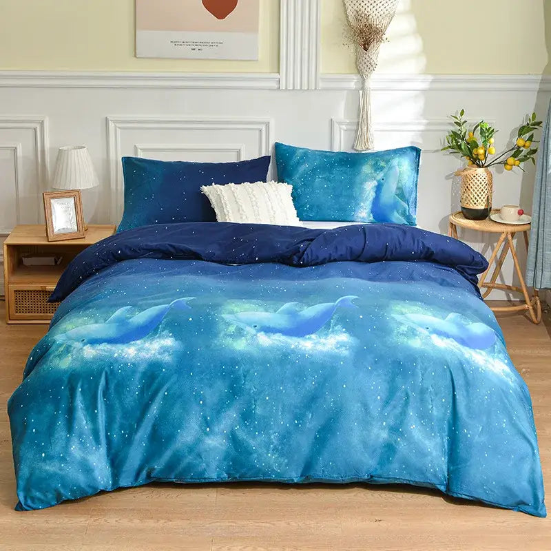 Leopard print beige & brown bedding set bedroom duvet cover