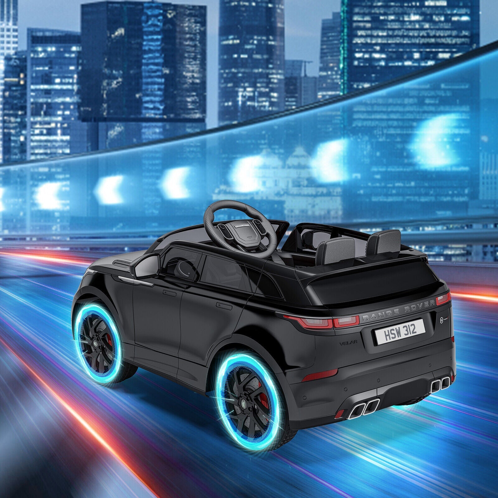 Licensed 12V Rover Electric Ride-On Car for Kids with Remote Control and Music Player