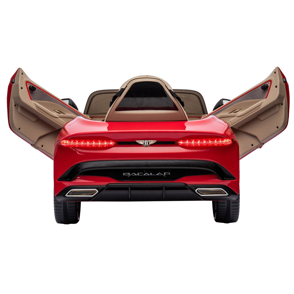 Licensed 2.4G Kids Ride On Car with 3 Speeds - Electric 12V Bentley Red