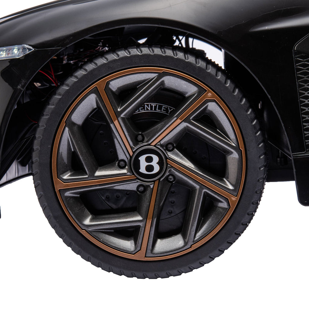 Licensed Bentley 2.4G RC Kids Ride On Car with 3 Speeds - Electric 12V 7A in Sleek Black