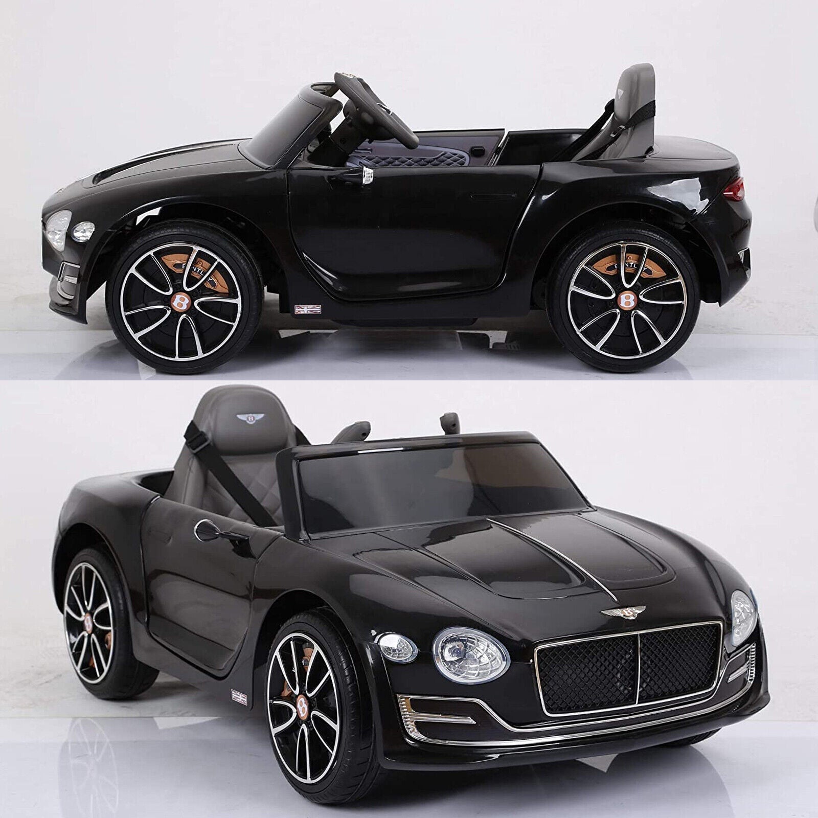 Bentley Style 12V Electric Ride On Toy Car with Remote Control and LED Lights