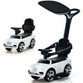 Licensed Bentley Kids Push and Sliding Car with Canopy - White