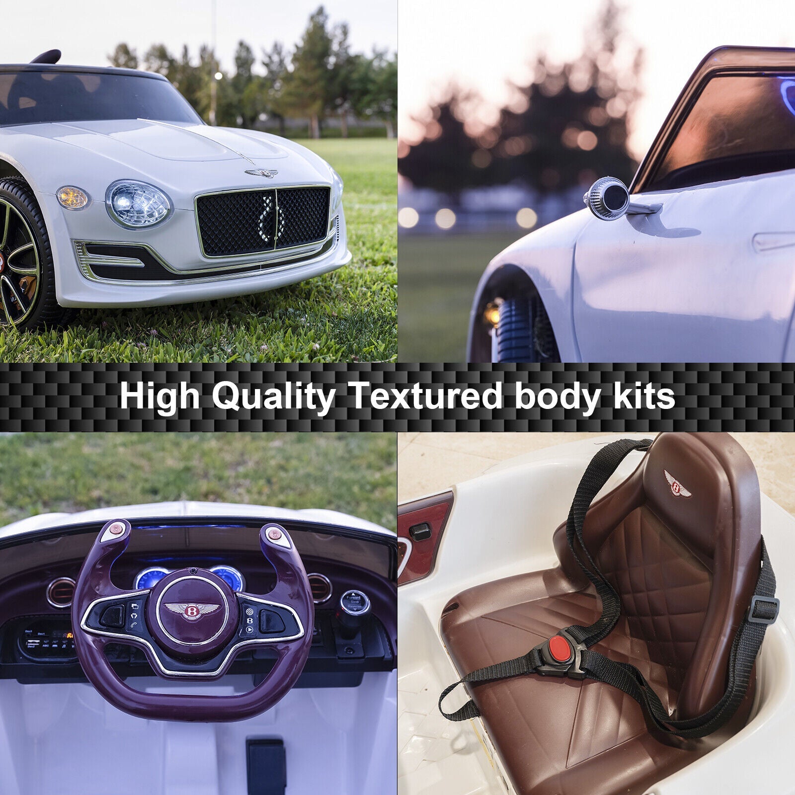 Licensed Bentley Style 12V Electric Ride On Car for Kids with Remote Control - Perfect Gift!