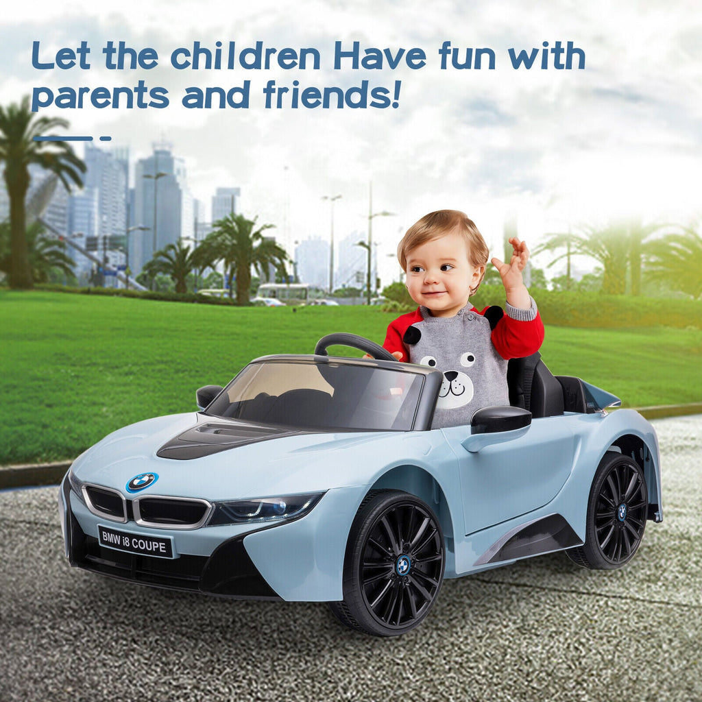 Licensed BMW i8 Electric Ride-On Car for Kids with Remote Control and LED Lights - 12V