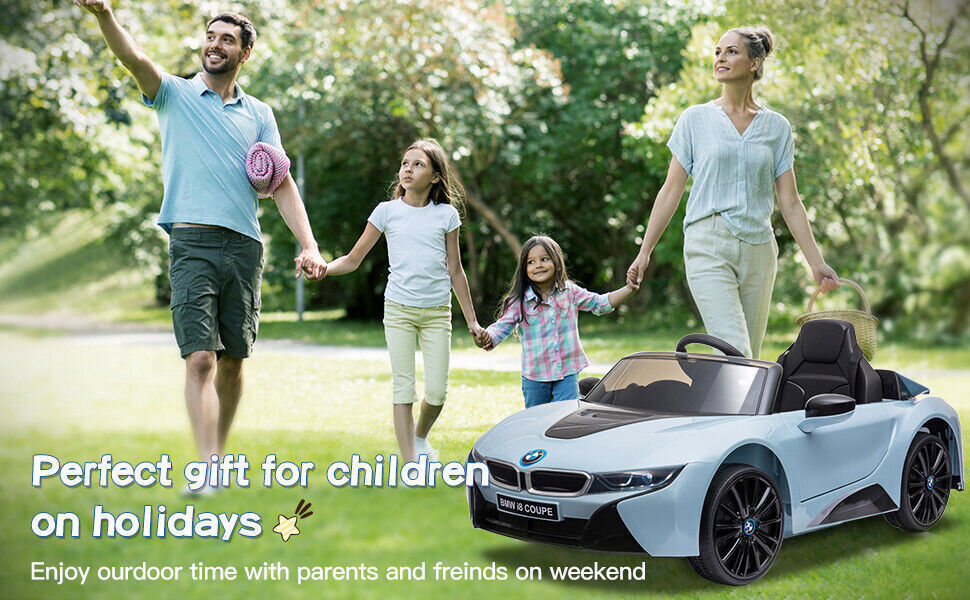 Licensed BMW i8 Style Electric Ride-On Car for Kids with Remote Control and LED MP3
