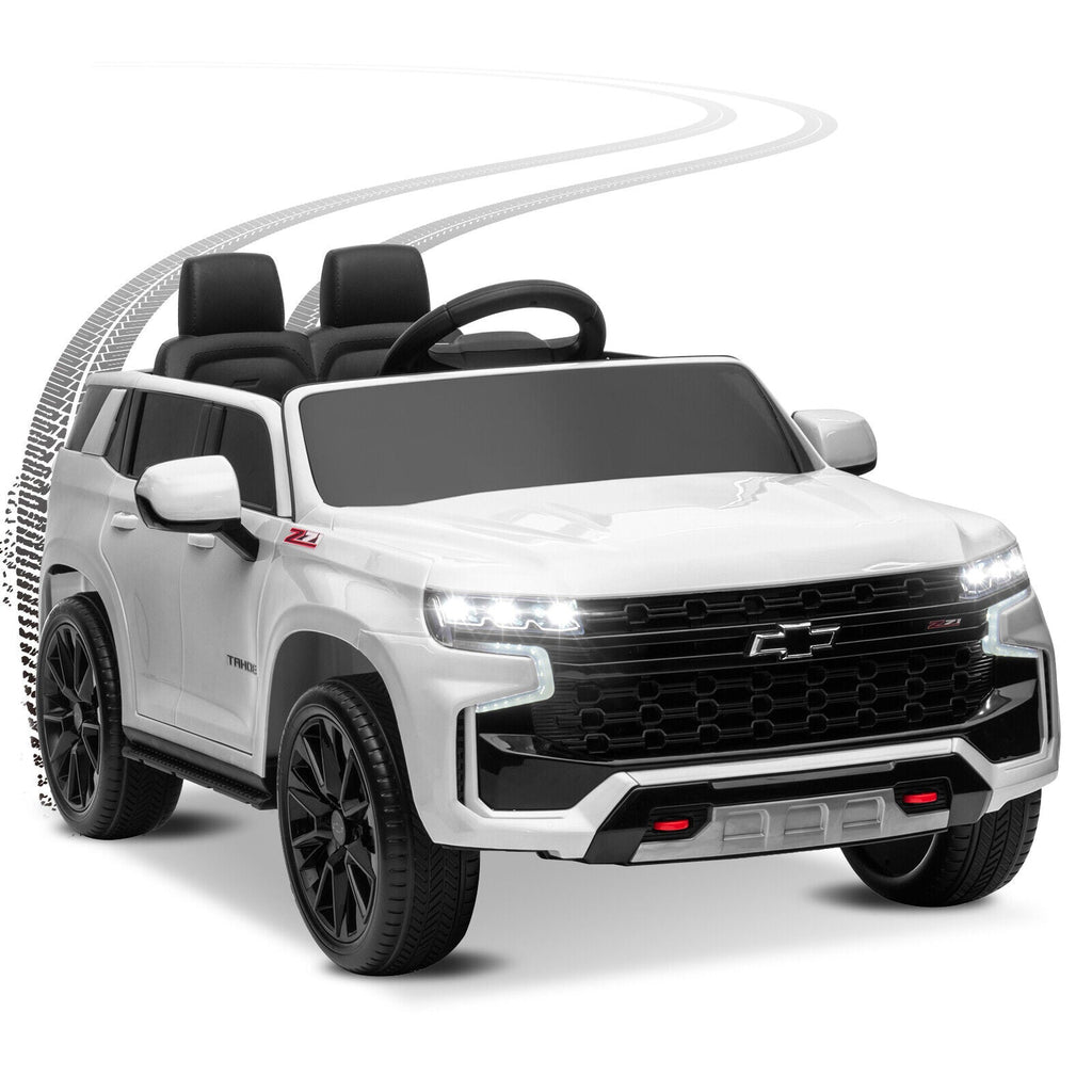 Licensed Chevrolet Silverado GMC 12V Ride-On Car Truck for Kids - White