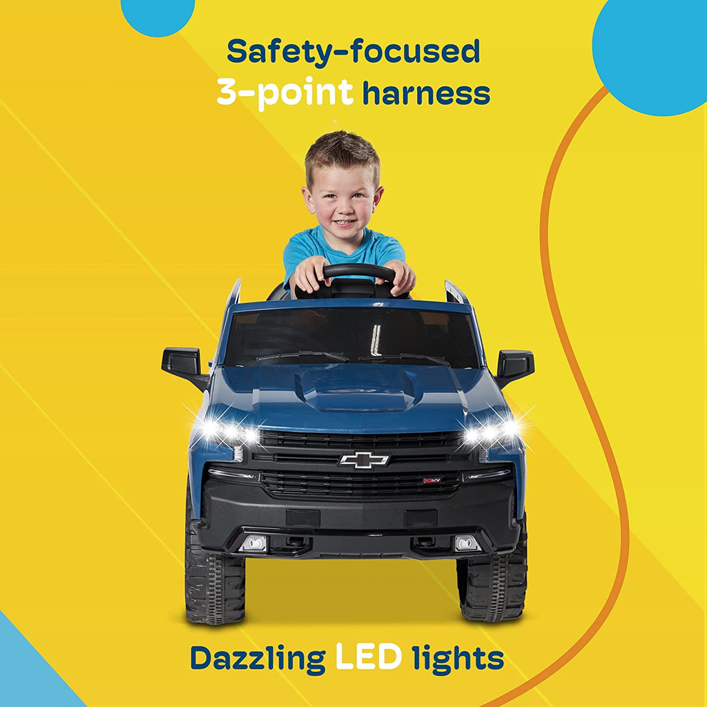 Licensed Chevrolet Silverado Trail Boss LT Kids Ride-On Truck - 12V Battery Powered
