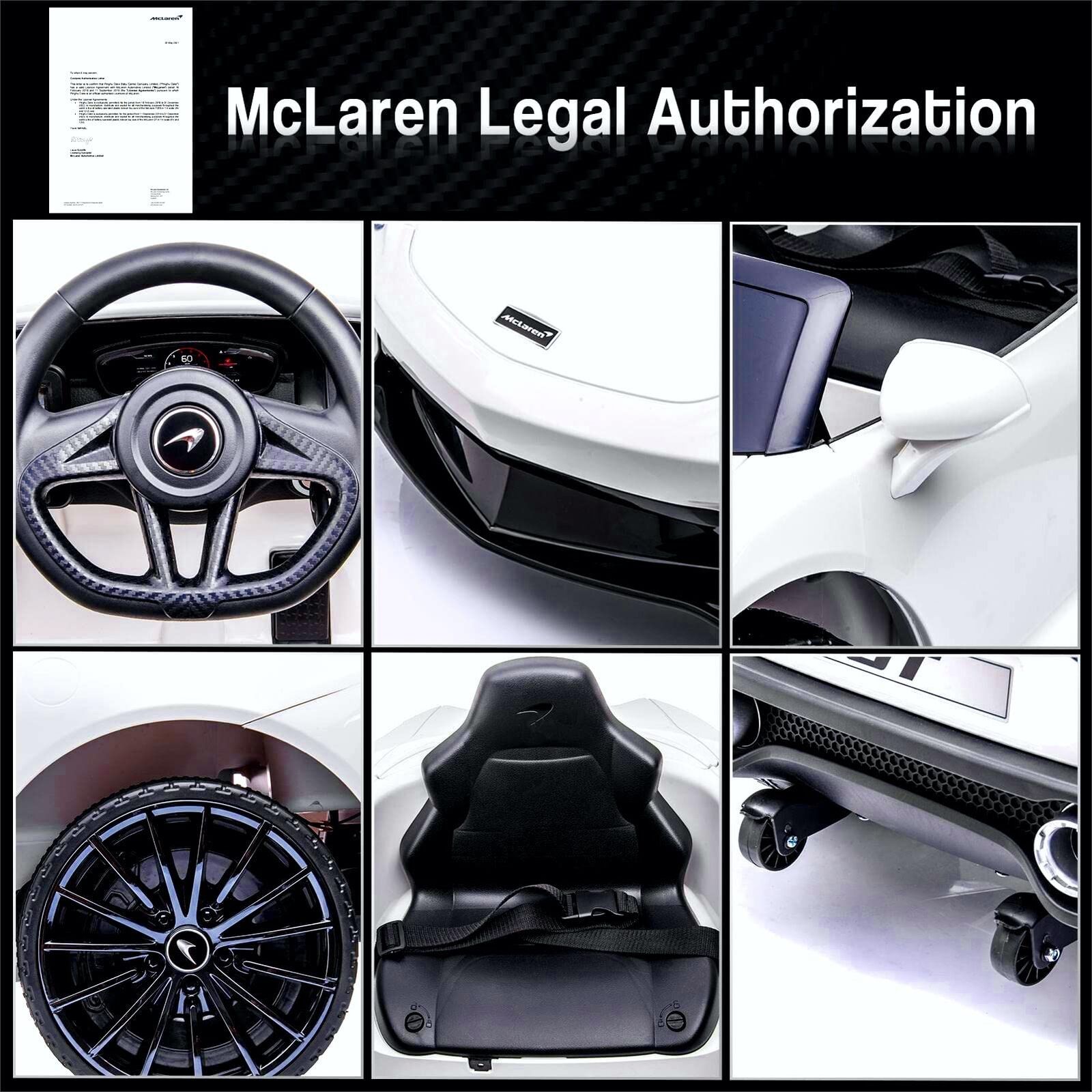 Licensed Electric Ride-On Toy Car for Kids with Remote Control and LED Headlights
