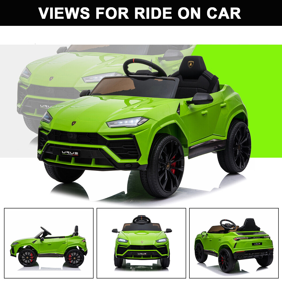 Licensed Lamborghini 12V Ride On Car with Remote Control and LED Headlights