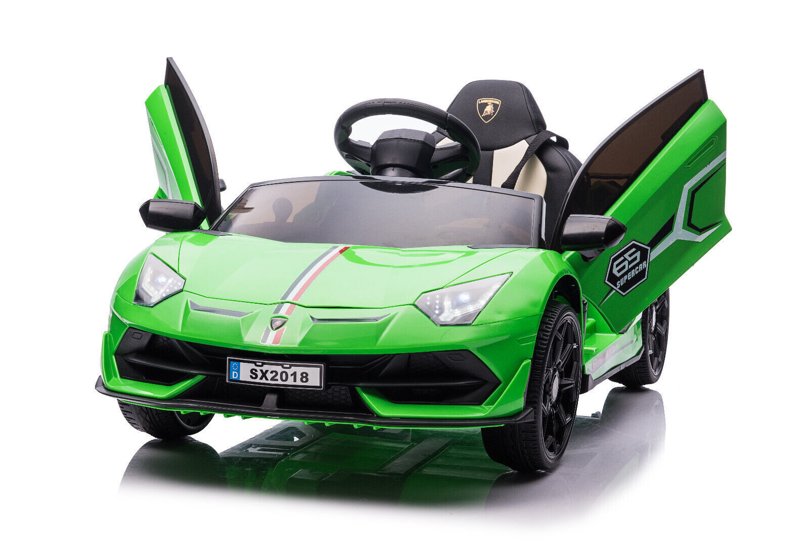 Licensed Lamborghini Kids Electric Ride On Car with Hydraulic Door - 12V Toy for Kids
