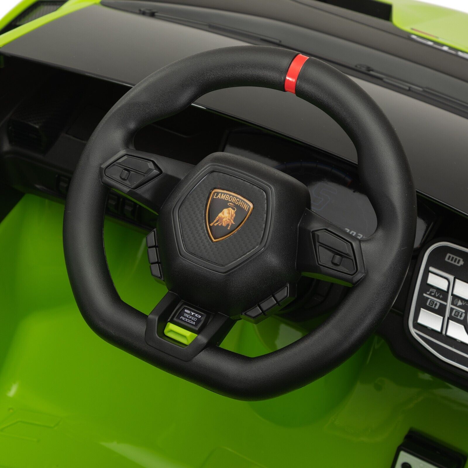 Licensed Lamborghini STO Ride On Car for Kids - 12V Battery Powered, Green