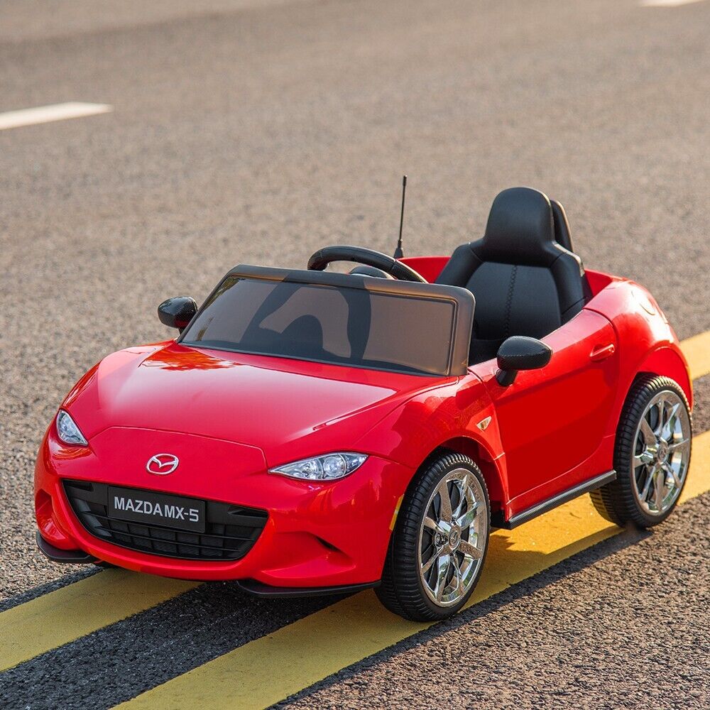 Licensed Mazda 12V Ride-On Car for Kids with Remote Control and LED Lights