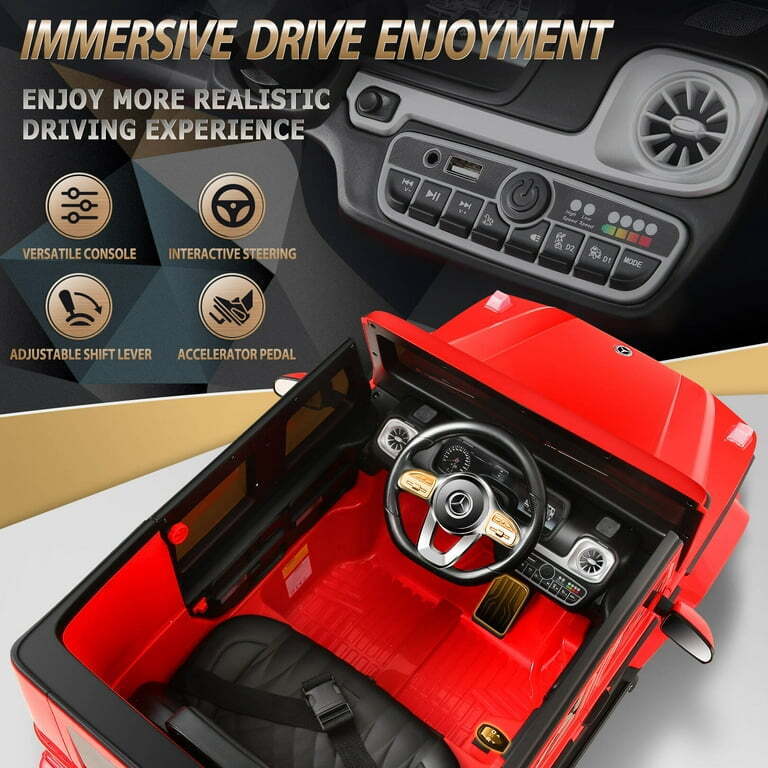 Licensed Mercedes-Benz 12V Ride On Car for Kids with Remote Control and LED Lights - 3 Speed Options