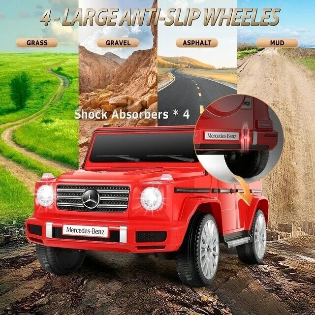 Licensed Mercedes-Benz G500 4WD Kids Ride-On Car with Remote Control and Music