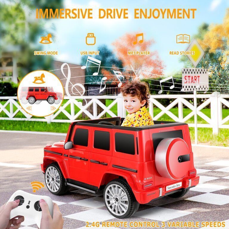 Licensed Mercedes-Benz G500 4WD Kids Ride-On Car with Remote Control and MP3 Player