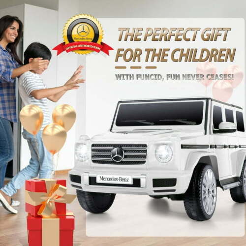 Licensed Mercedes-Benz G500 4WD Kids Ride-On SUV with Remote Control - 12V