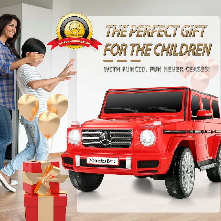 Licensed Mercedes-Benz G500 4WD Kids Ride-On SUV with Remote Control - 12V