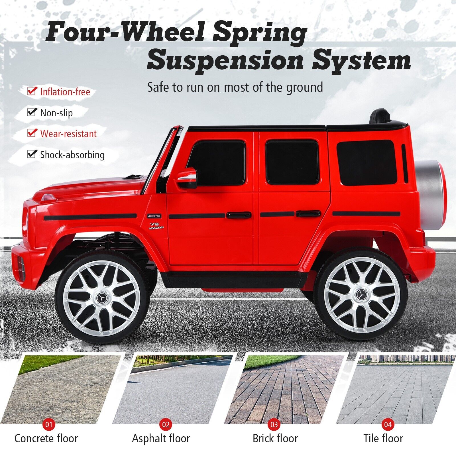 Licensed Mercedes-Benz G63 12V Kids Ride On Car with Remote Control and Music