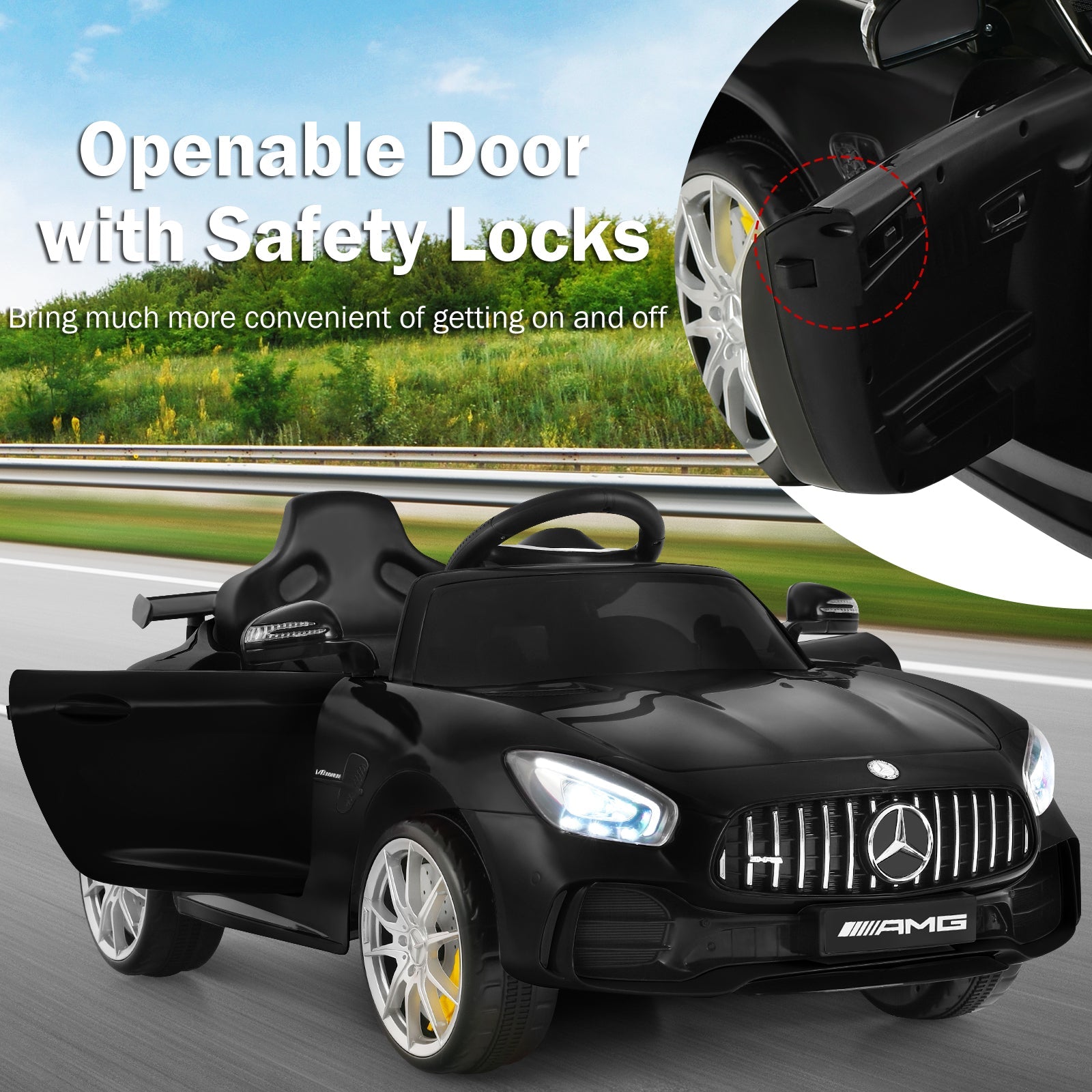 Licensed Mercedes-Benz GTR 12V Kids Ride On Car with Battery Power - The Ultimate Electric Toy