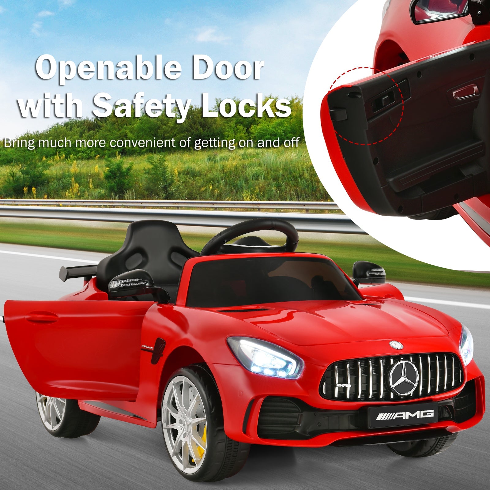 Licensed Mercedes-Benz GTR 12V Kids Ride On Car with Battery Power - The Ultimate Electric Toy