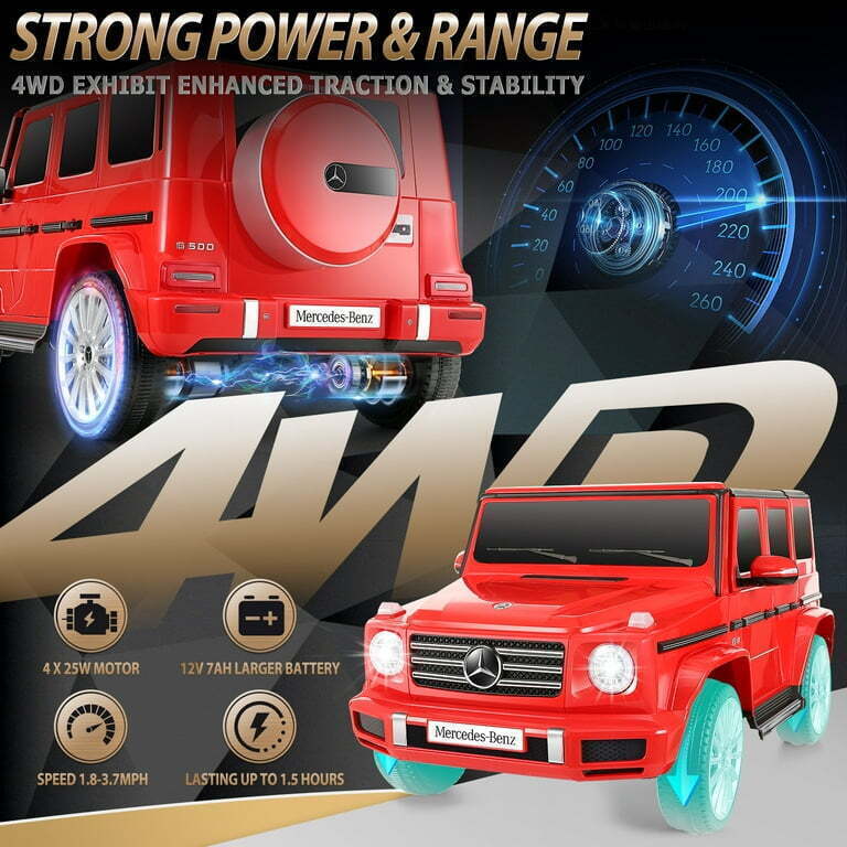 Licensed Mercedes-Benz Ride On Car for Kids with Remote Control - 4 Wheels SUV Toy Truck