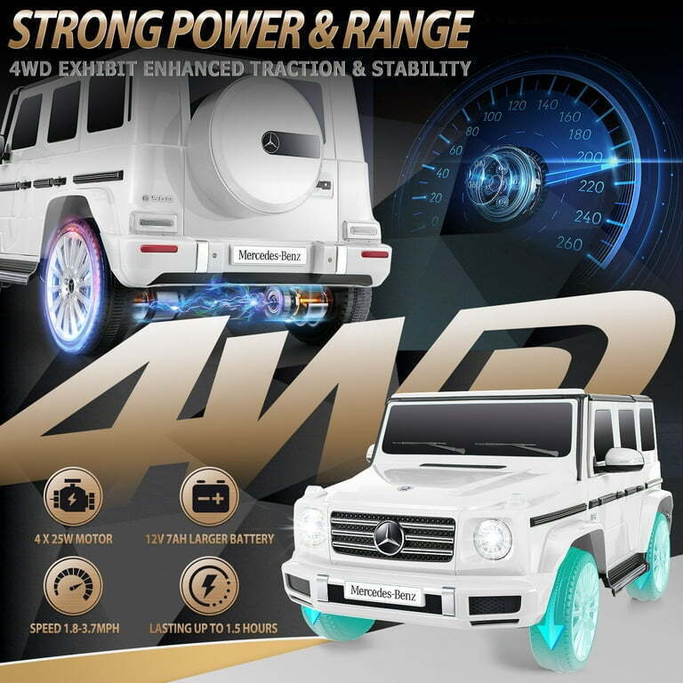Licensed Mercedes-Benz Ride On Car for Kids with Remote Control - 4 Wheels SUV Toy Truck