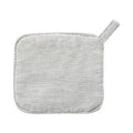 Light gray cotton linen coaster set with handle for dining room