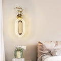 Light luxury modern gold deer wall lamp set bedroom sconces