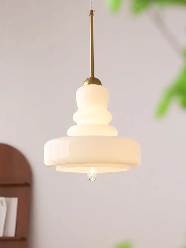 Lime green glass gourd pendant lights for kitchen dining room