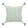 Linen embroidery leaves cushion cover cream & beige living room