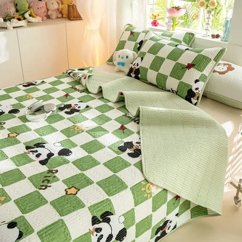 Lucky dinosaur cartoon pattern cotton mattress mat bedroom bedding