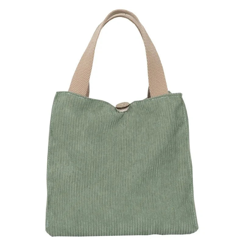 Lunch Bag Corduroy Canvas Lunch Box
