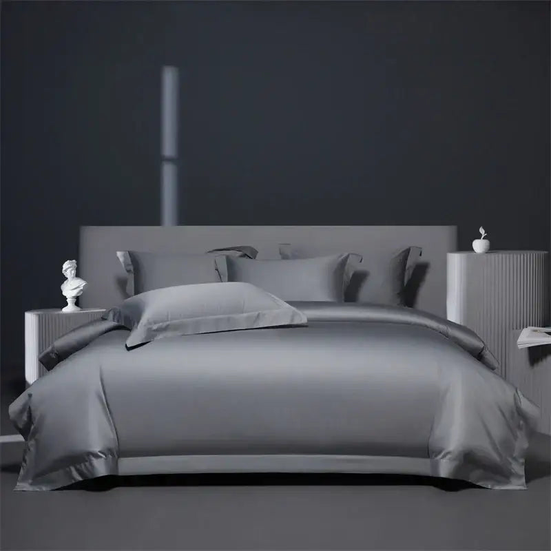 Luxe burgundy red egyptian cotton bedding set for bedroom