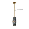 Luxe faceted gold crystal glass pendant lamp for kitchen bedroom