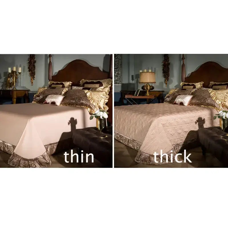 Luxurious gold & burgundy 200s embroidery egyptian cotton bedding set bedroom