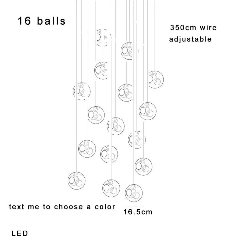 Luxury amber glass sphere pendant light dining room dimmable led