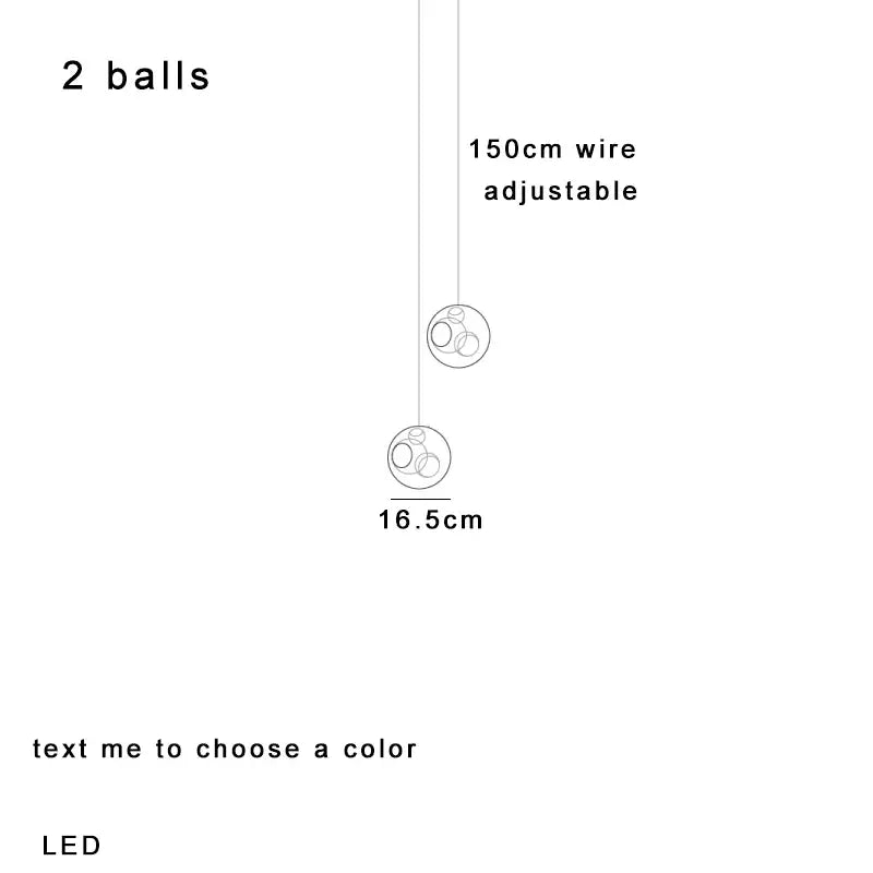 Luxury amber glass sphere pendant light dining room dimmable led