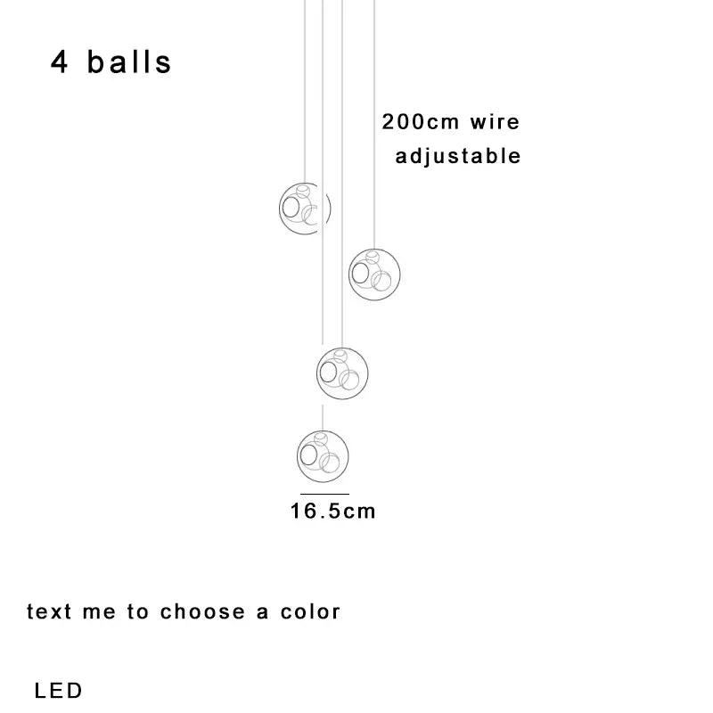 Luxury amber glass sphere pendant light dining room dimmable led