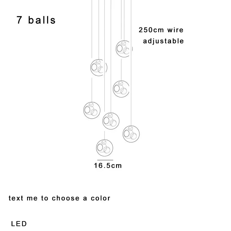 Luxury amber glass sphere pendant light dining room dimmable led