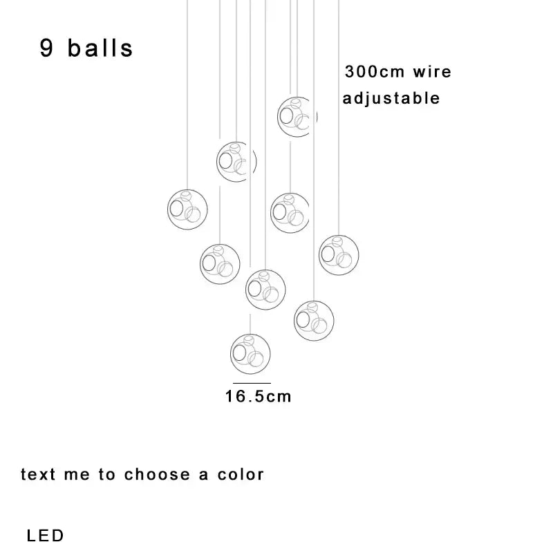 Luxury amber glass sphere pendant light dining room dimmable led