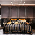 Luxury burgundy red egyptian cotton bedding set bedroom floral jacquard