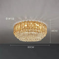 Luxury cascading gold crystal led wall lamp living room lighting