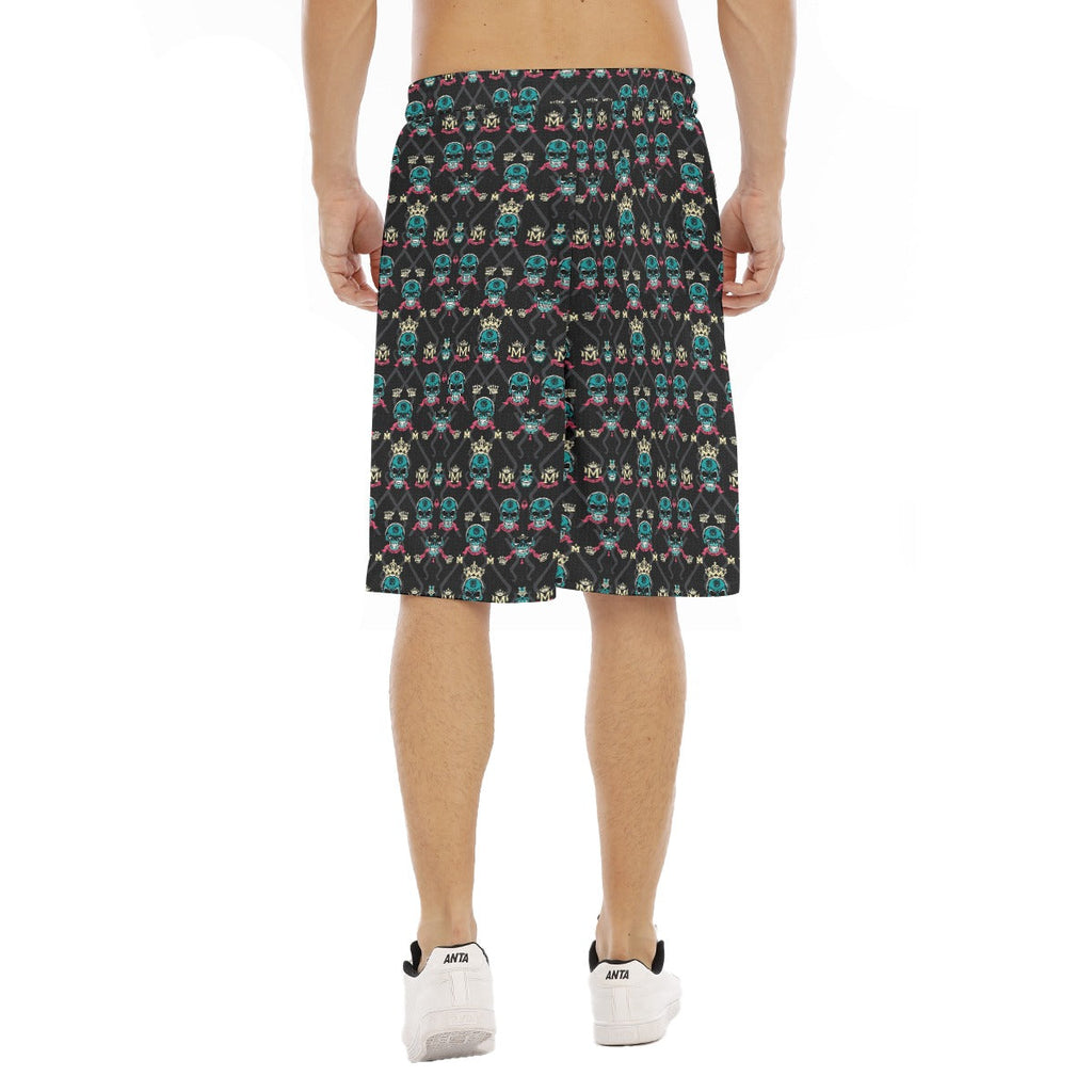 Munsieur Luxury Casual Men's Shorts with Skull Pattern