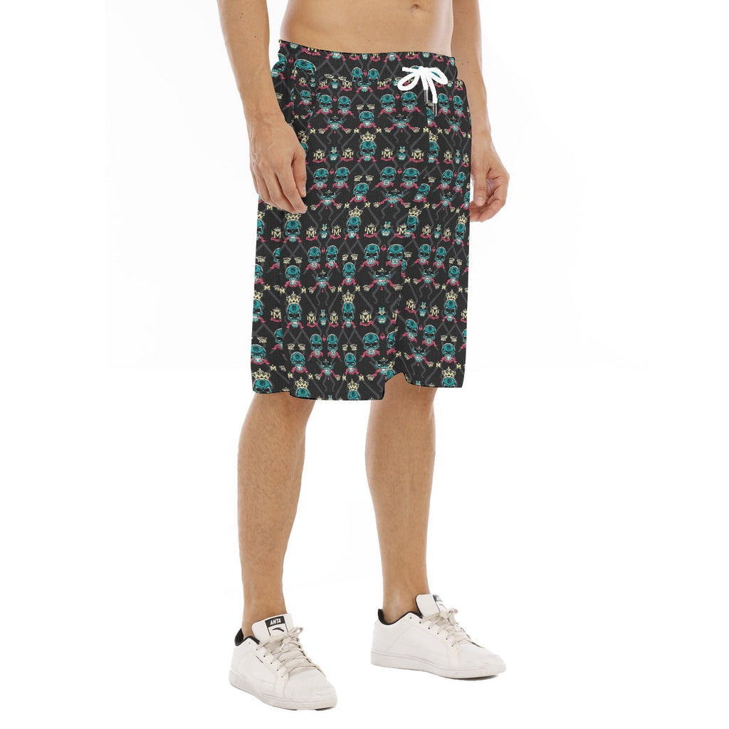 Munsieur Luxury Casual Men's Shorts with Skull Pattern