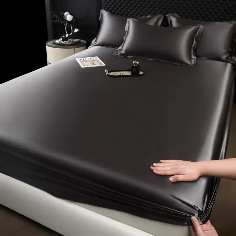 Luxury cream mulberry silk fitted sheet set – bedroom bed linen