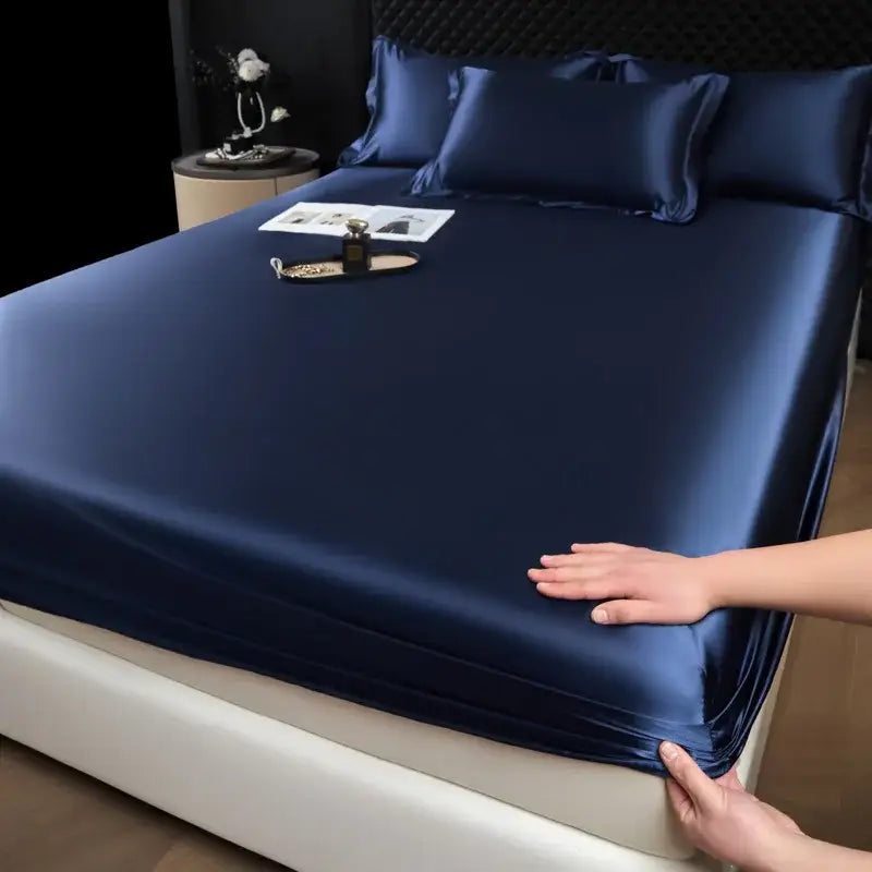 Luxury cream mulberry silk fitted sheet set – bedroom bed linen