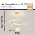 Luxury crystal gold ceiling chandelier living room butterfly lamp